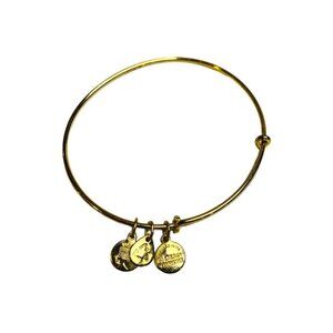 Alex and Ani Goldtone Adjustable Bangle Charm Bracelet